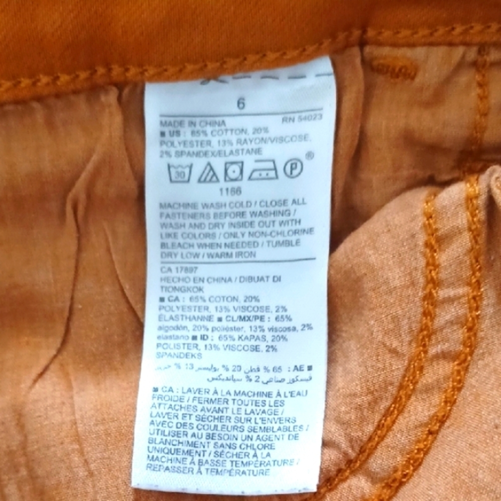 Old Navy Orange Skinny Jeans, Size 6 - Picture 7 of 7